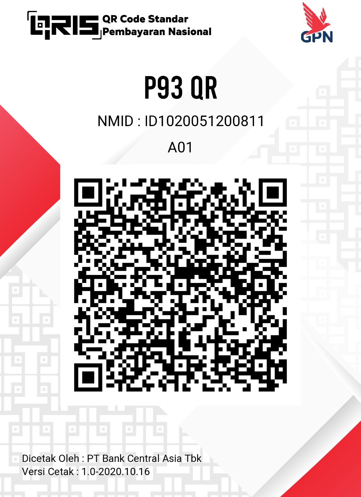 QR Code QRIS P93 QR
